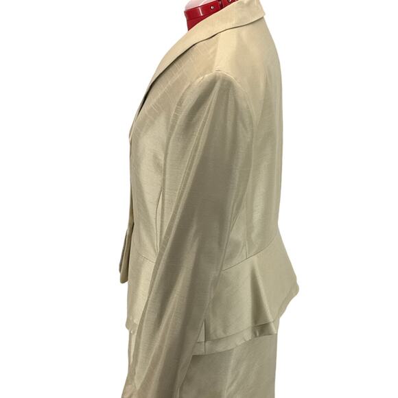 John Meyer Beige Professional Designer Skirt Jacket Suit Set Women 16 - Picture 4 of 10